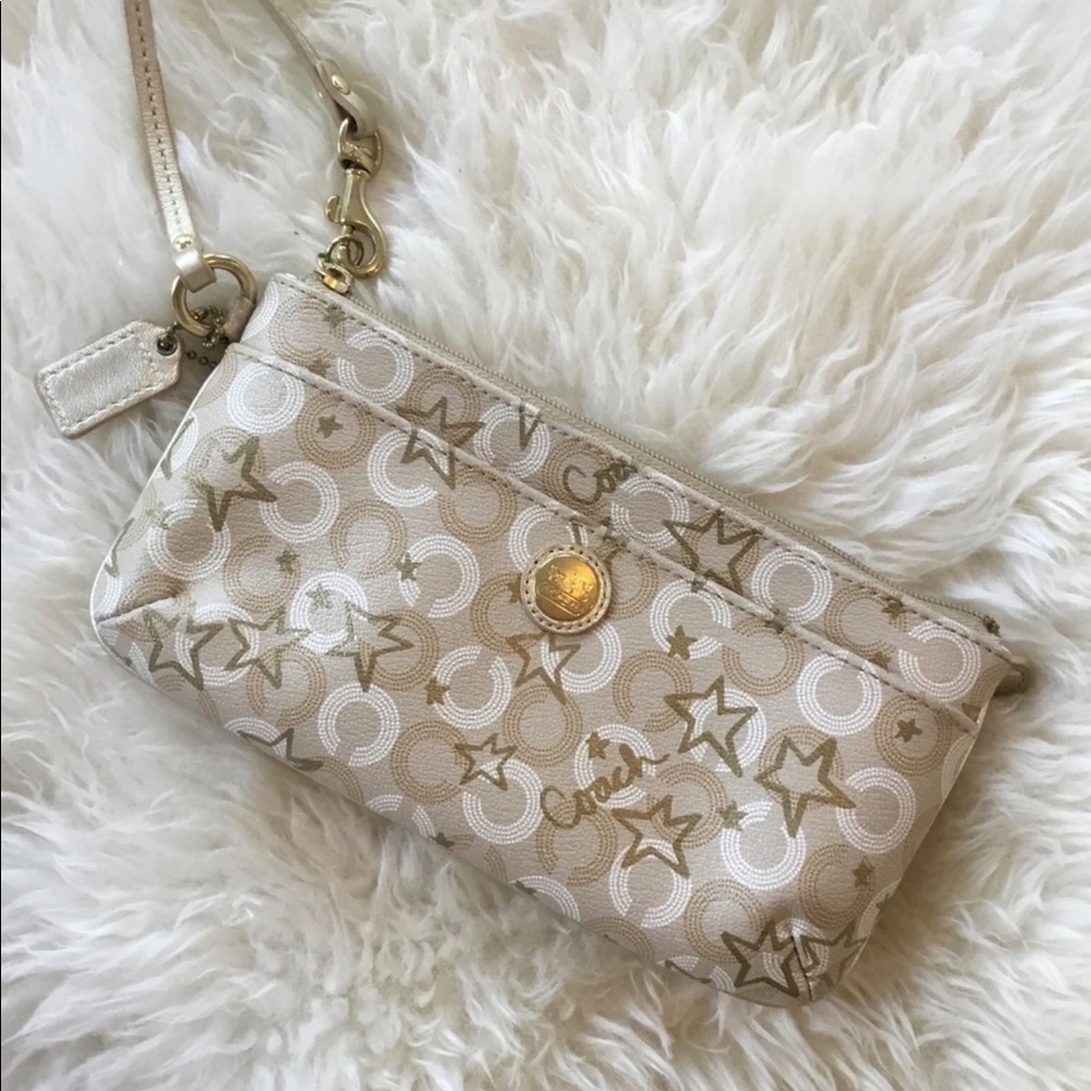 Coach Stars wristlet in neutral
